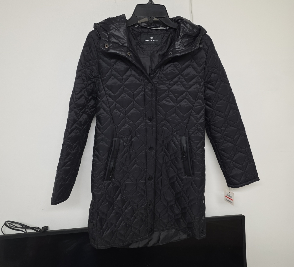 Andrew Marc Charcoal Quilted Puffer Jacket